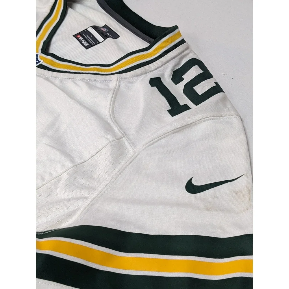 Nike‎ Green Bay Packers Aaron Rodgers 12 Jersey Womens Medium White NFL On Field